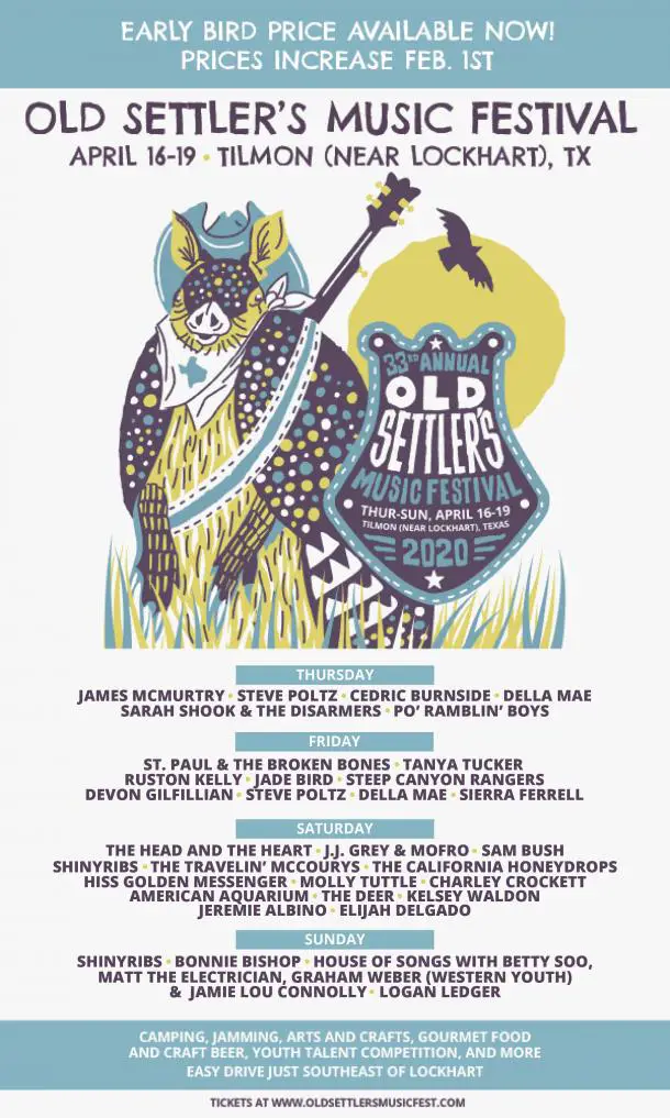 Old Settler's Music Festival Announces New Additions to 33rd Annual